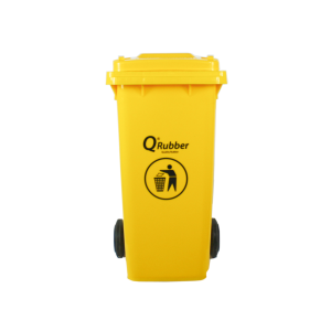 Contenedor amarillo para reciclaje o basura de 120 lts.