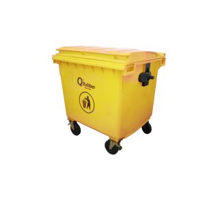Contenedor amarillo para reciclaje o basura de 1.100 lts.