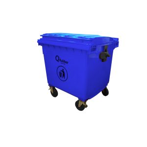 Contenedor azul para reciclaje o basura de 1.100 lts.